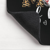 Beide Baseball Softball Herz Leopard Mütter Da Mousepad (Ecke)