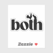 Beide Bisexuelle Aufkleber (Blatt)