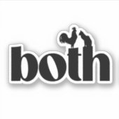 Beide Bisexuelle Aufkleber (Vorderseite)