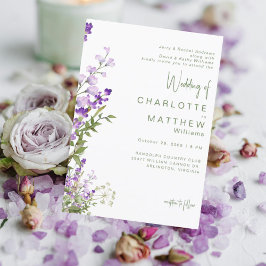 Beide Eltern Lavender Foto Wedding Einladung