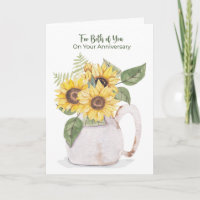 Beide Hochzeitssonnenblumen Krug Liebe
