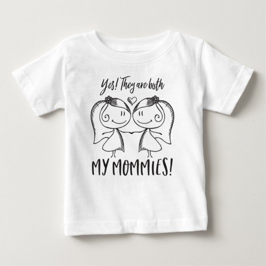 Beide Mommies Baby T-shirt (Vorderseite)