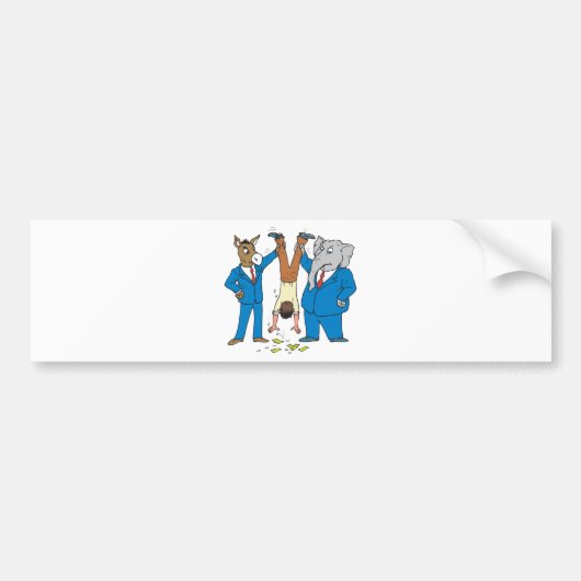 Beide Partys Sind zum Kotzen Autoaufkleber (Vorne)