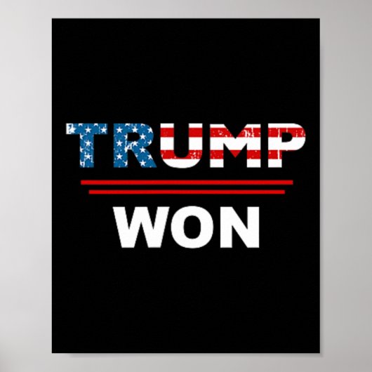 (beide Seiten) Funny Trump gewann Trump 4547. Wast Poster (Vorne)