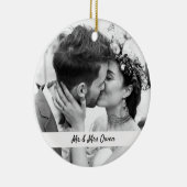 Beide Seiten Hochzeitssalons Foto-Ornamente halten Keramik Ornament (Rechts)