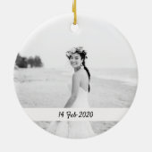 Beide Seiten Hochzeitssalons Foto-Ornamente halten Keramik Ornament (Hinten)