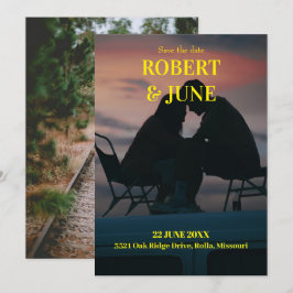 Beide Seiten voller Foto Save The Date