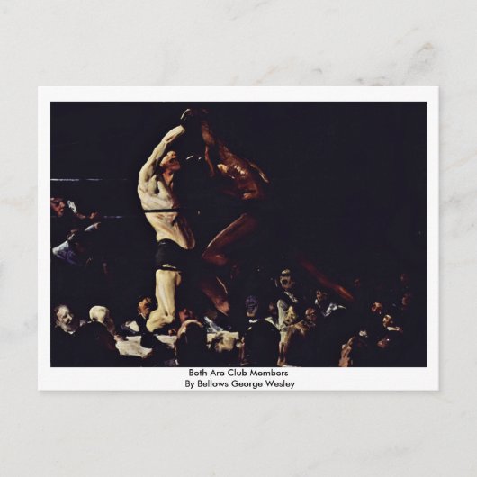 Beide sind Clubmitglieder von Bellows George Wesle Postkarte (Vorderseite)