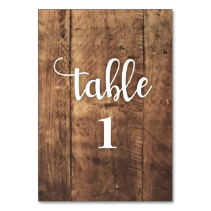 beiderseitig - Holz. rustikale Tischkarte Tischnummer