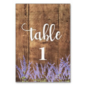 beiderseitig - Holz. rustikale Tischkarte Tischnummer (Rückseite)