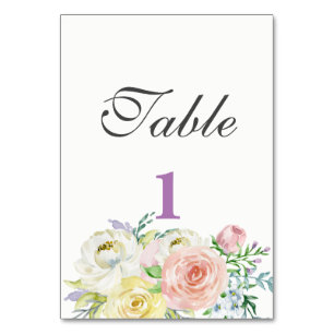 beiderseitige Frühlingskarte, Blume Tischnummer