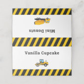 Beides Platzkarte Niedliche Bautransporter (Außenseite Aufgefaltet)