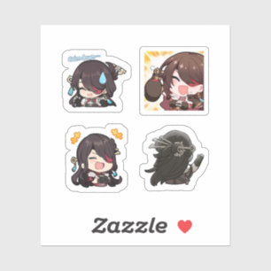 Beidou Genshin Impact 4er Stickerbogen Aufkleber
