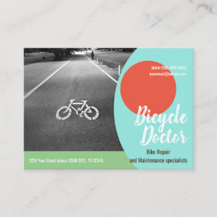 BEIFAHRRADREPARATURMÄCHTIG, 3,5 Zoll x 2,5" Visit Visitenkarte