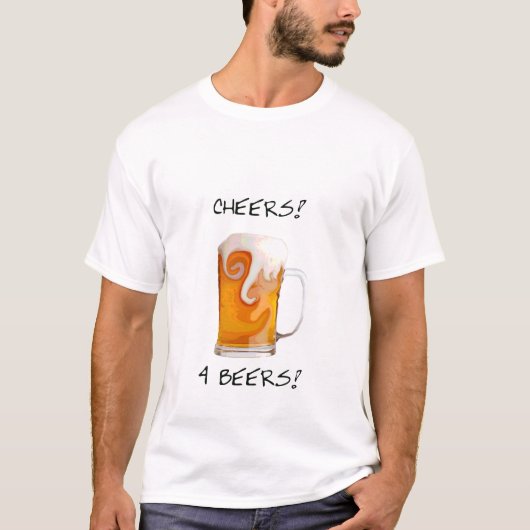 Beifall 4 Biere - T - Shirt (Vorderseite)