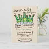 Beifall auf 21 Jahre Geburtstagseinladung Einladung (Stehend Vorderseite)
