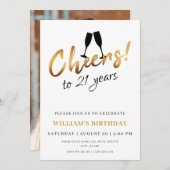 Beifall auf 21 Jahre Goldener Erwachsener zum Gebu Einladung (Vorne/Hinten)