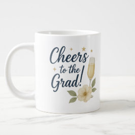 Beifall auf die Grand Sticker - Weiß & Gelb Blume Jumbo-Tasse