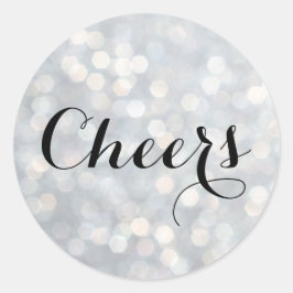 Beifall auf Silver Champagne Blubbles Sticker