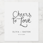 Beifall bei der Liebe handgeschriebener Hochzeiten Weinetikett (Einzelnes Label)