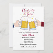 Beifall, Bier, Geburtstagsfeier Einladung (Vorderseite)