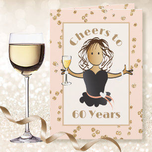 Beifall bis 60 für ihren Glitzer Glam Birthday Karte