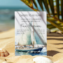 Beifall bis 60 Jahre Sailboat Geburtstagsparty