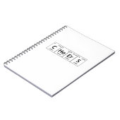 Beifall-Chemie-Periodensystem-Wort-Elemente Notizblock (Linke Seite)