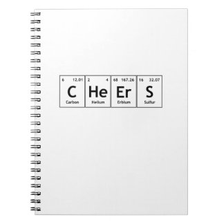 Beifall-Chemie-Periodensystem-Wort-Elemente Notizblock