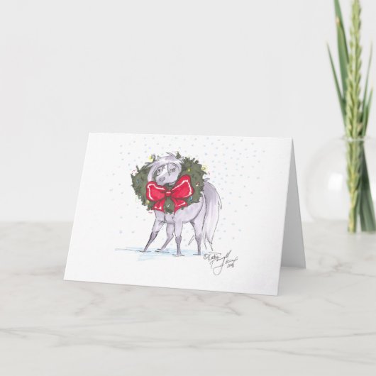 Beifall der lustigen Seite Weihnachts Feiertagskarte (Vorderseite)