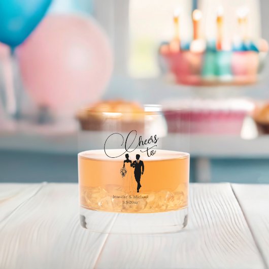 Beifall elegantes Ehepaar minimalistisch Whiskyglas (Insitu (Baby Party))