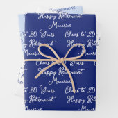 Beifall für 20 Jahre Blues Happy Retirement der Ma Geschenkpapier Set (Beispiel)