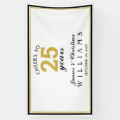 Beifall für 25 Jahre Hochzeitstag Gold Banner (Vertikal)