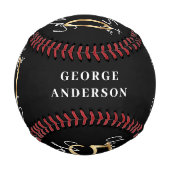 Beifall für 50 Jahre modernes Schwarz und Gold Baseball (Rückseite)