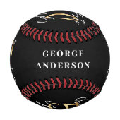 Beifall für 50 Jahre modernes Schwarz und Gold Baseball (Vorderseite)