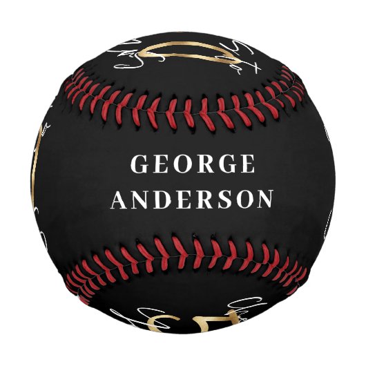 Beifall für 50 Jahre modernes Schwarz und Gold Baseball (Vorderseite)