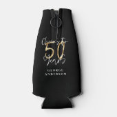 Beifall für 50 Jahre modernes Schwarz und Gold Flaschenkühler (Rückseite)