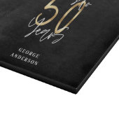 Beifall für 50 Jahre modernes Schwarz und Gold Schneidebrett (Ecke)