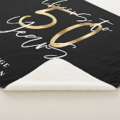 Beifall für 50 Jahre modernes Schwarz und Gold Sherpadecke (3/4)