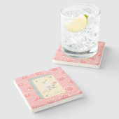 Beifall für Bird Bam Mahjong Steinuntersetzer (Seitenansicht)