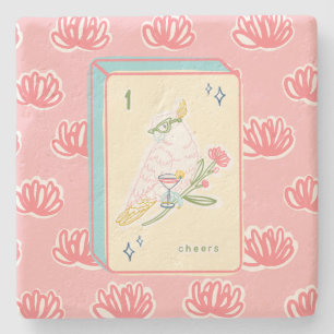 Beifall für Bird Bam Mahjong Steinuntersetzer