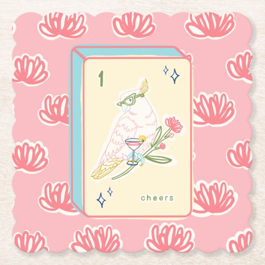 Beifall für Bird Bam Mahjong Untersetzer (Vorderseite)