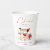 Beifall für | Cocktail-Brautparty Pappbecher (Rückseite)