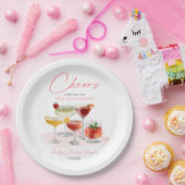 Beifall für | Cocktails Brautparty Pappteller (Party)