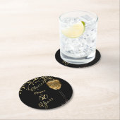 Beifall für das 50. Geburtstag Runder Pappuntersetzer (Vor Ort)