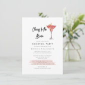 Beifall für das Bride Brautparty Cocktail Party Einladung (Stehend Vorderseite)