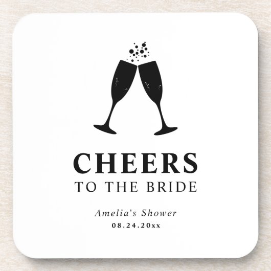 Beifall für das Bride Brunch & Bubbly Brautparty Getränkeuntersetzer (Vorderseite)