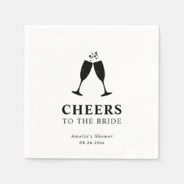 Beifall für das Bride Brunch & Bubbly Brautparty Serviette