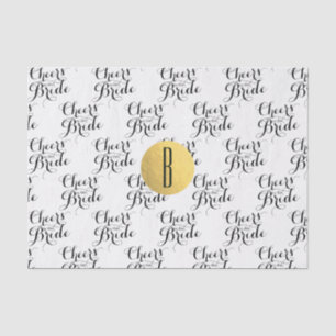 Beifall für das Bride Custom Monogram Brautparty Seidenpapier