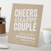 Beifall für das glückliche Paar kraft Probe Dinner Sockelschild (In Situ)